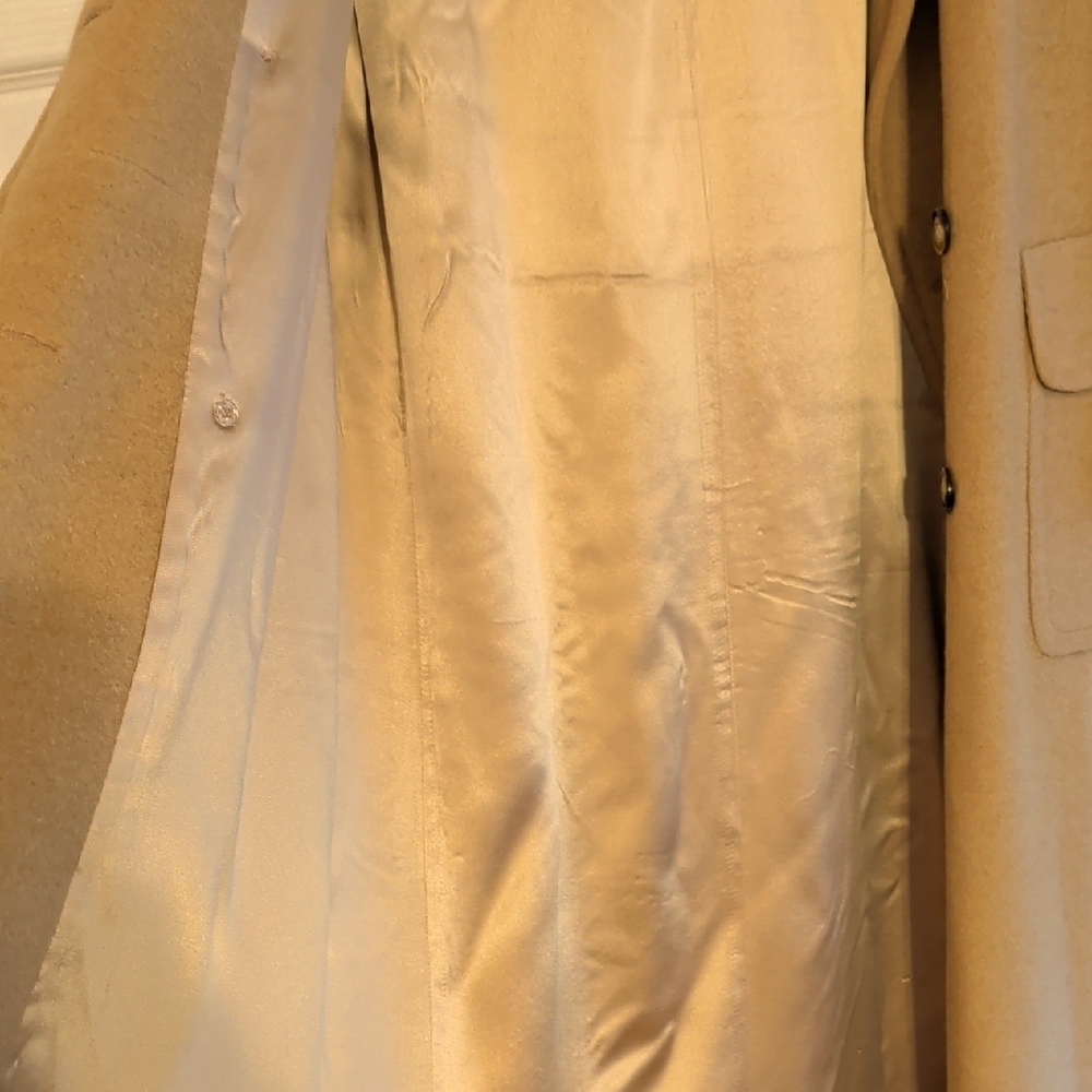 Stunning Coat! Elegant Tan Camel Women's Long Outercoat - Royal, Vintage Piece ! - Picture 4 of 16